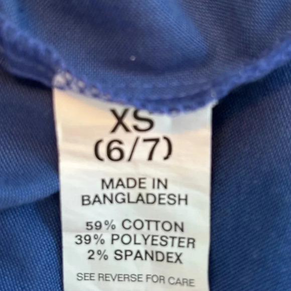 Chaps Never Worn French Boys Blue Button Down Shirt Size 6/7 - Picture 3 of 4